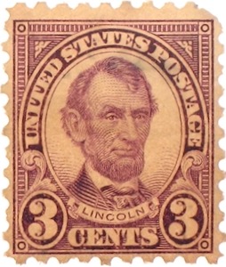 USA 3 Cents Abraham Lincoln 1922