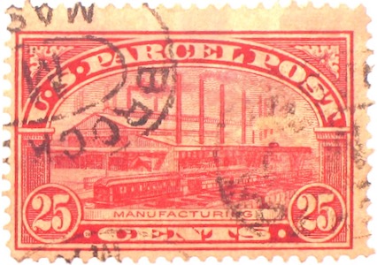 USA Parcel Post 1912 25 Cents