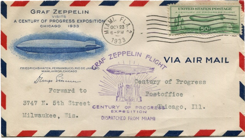 USA Zeppelinbrief 1933