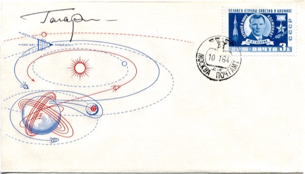 Weltraumpost Yuri Gagarin original Unterschrift