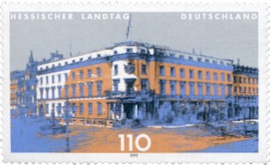 Wiesbaden Hessischer Landtag Briefmarke 1999