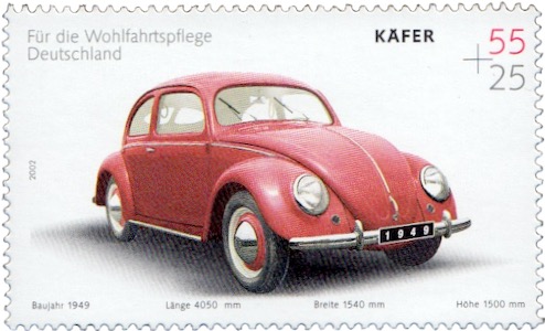 Wolfsburg Briefmarke VW Käfer von 2002