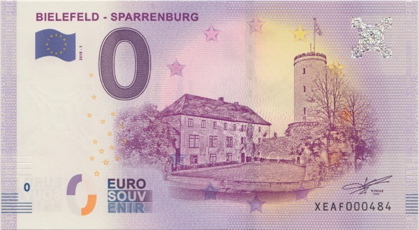 0 Euro Schein Bielefeld Sparrenburg 2018