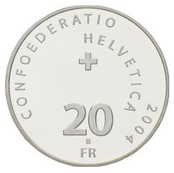 20 Franken Schweiz Chillon Silber
