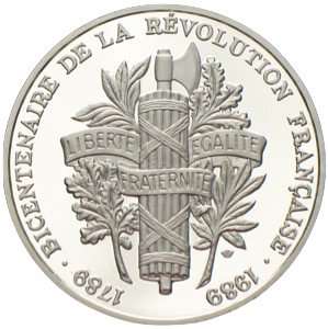 200 Jahre Französische Revolution Bicentenaire de la Revolution Francaise Argent