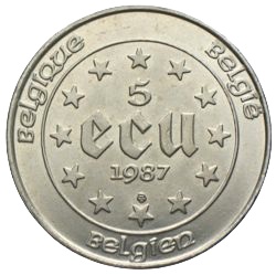 5 ECU Belgien Carolus 1987