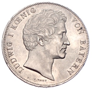 Geschichtstaler Bayern Ludwig I. Münzvereinigung süddeutscher Staaten 1837