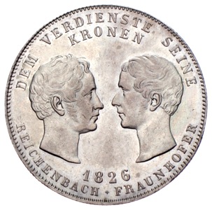 Bayern Geschichtstaler Ludwig I. Reichenbach + Frauenhofer 1826