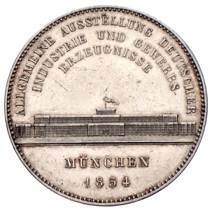 Geschichtstaler Bayern Maximilian II. Industrie- und Gewerbeausstellung 1854