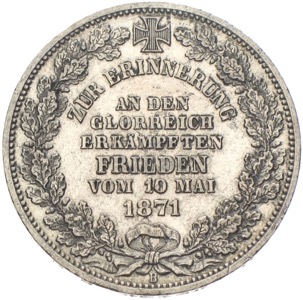 Bremen Siegesthaler Frieden 1871