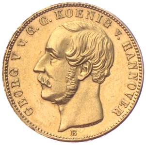 Hannover Georg V. 10 Taler Gold 1856