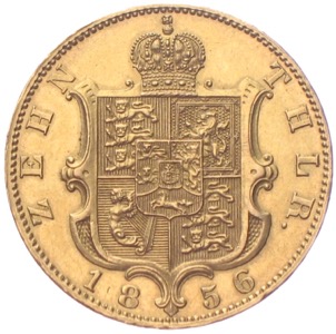 Hannover Georg V. 10 Taler Gold