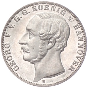 Hannover Thaler Georg V. 1865 Vereinigung mit Ostfriesland