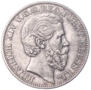 Fürstentum Reuss Vereinstaler Heinrich XIV 1868
