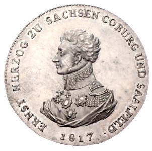 Ernst Herzog von Sachsen-Coburg-Saalfeld Konventionstaler  1817