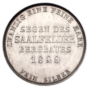 Sachsen-Meiningen Segen des Saalfelder Bergbaues 1829