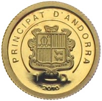 Die kleinsten Goldmünzen der Welt Andorra