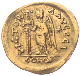 Solidus des Zeno Goldmünze