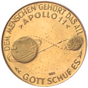 Apollo 11 Goldmedaille 1969 Mondlandung 900 Gold