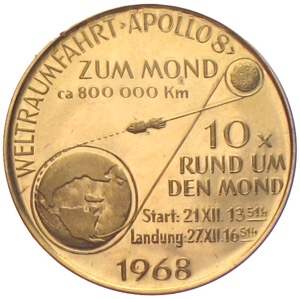 Apollo 8 Goldmedaille 1968 Mondflug