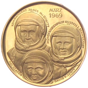 Apollo 9 1969 Goldmedaille