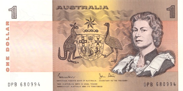 Australien Banknote 1 Dollar 1. Serie von 1966