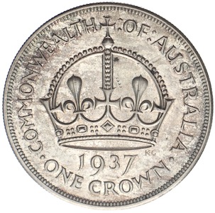 Australien 1 Crown Georg 1937