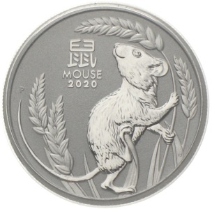 Australien Lunar III 1 Unze Platin Maus 2020