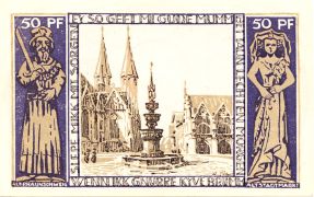 Notgeldschein der Stadt Braunschweig. 