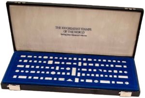 Franklin Mint Briefmarken in Sterling Silber