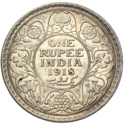 Britisch Indien Georg IV 1918 One Rupee