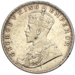 Britisch Indien Georg IV 1918 One Rupee India