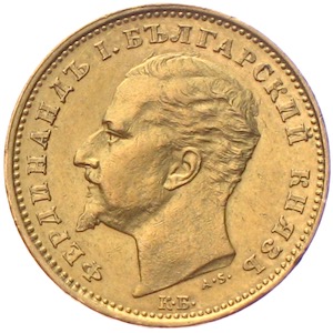 Bulgarien 20 Lewa Fürst Ferdinand I. 1894 Gold