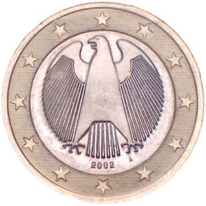 1 Euro 2002 Drehende Sterne