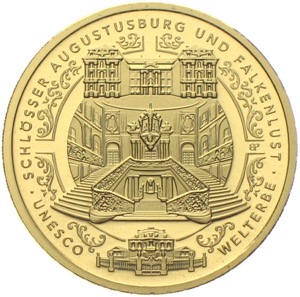 100 Euro Goldmünze 2018 Schlösser Augustusburg und Falkenlust