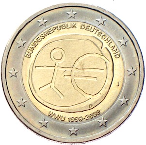 2 Euro Strichmännchen WWU 2009 