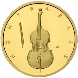 50 Euro Goldmünze Musikinstrumente - Kontrabass 2018