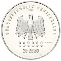 20 Euro 2016 Deutschlandlied Silbergedenkmünze