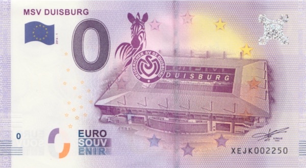 Duisburg 0-Euro Souvenirschein