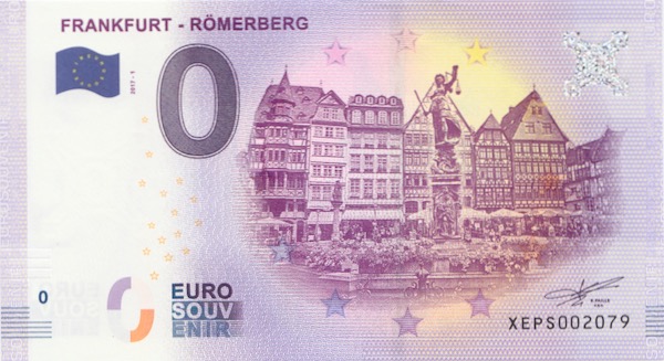 Frankfurt Römerberg 0-Euro Souvenirschein