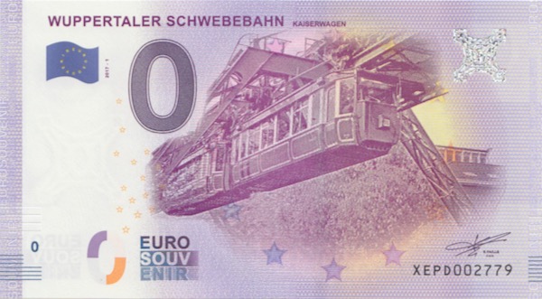 Wuppertal 0 Euro Souvenirschein