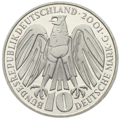 10 Mark 50 Jahre Bundesverfassungsgericht 2001