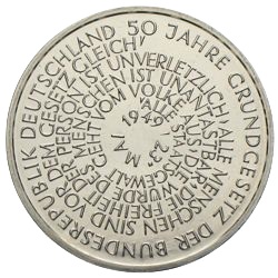 10 Mark 50 Jahre Grundgesetz