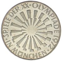 10 DM Gedenkmünze Silber Olympiade 1972 München