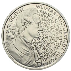 10 Mark Weimar Kulturhauptstadt Goethe