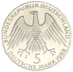 5 DM Friedrich Wilhelm Raiffeisen 1968