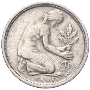 50 Pfennig Bank deutscher Länder 1949