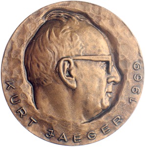 Kurt Jaeger Numismatiker Medaille zum 60. Geburtstag von Franz Dákay