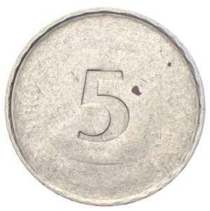 Verprägung einer 5 DM Münze