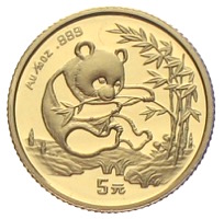 Die kleinsten Goldmünzen der Welt China 1994 Panda
